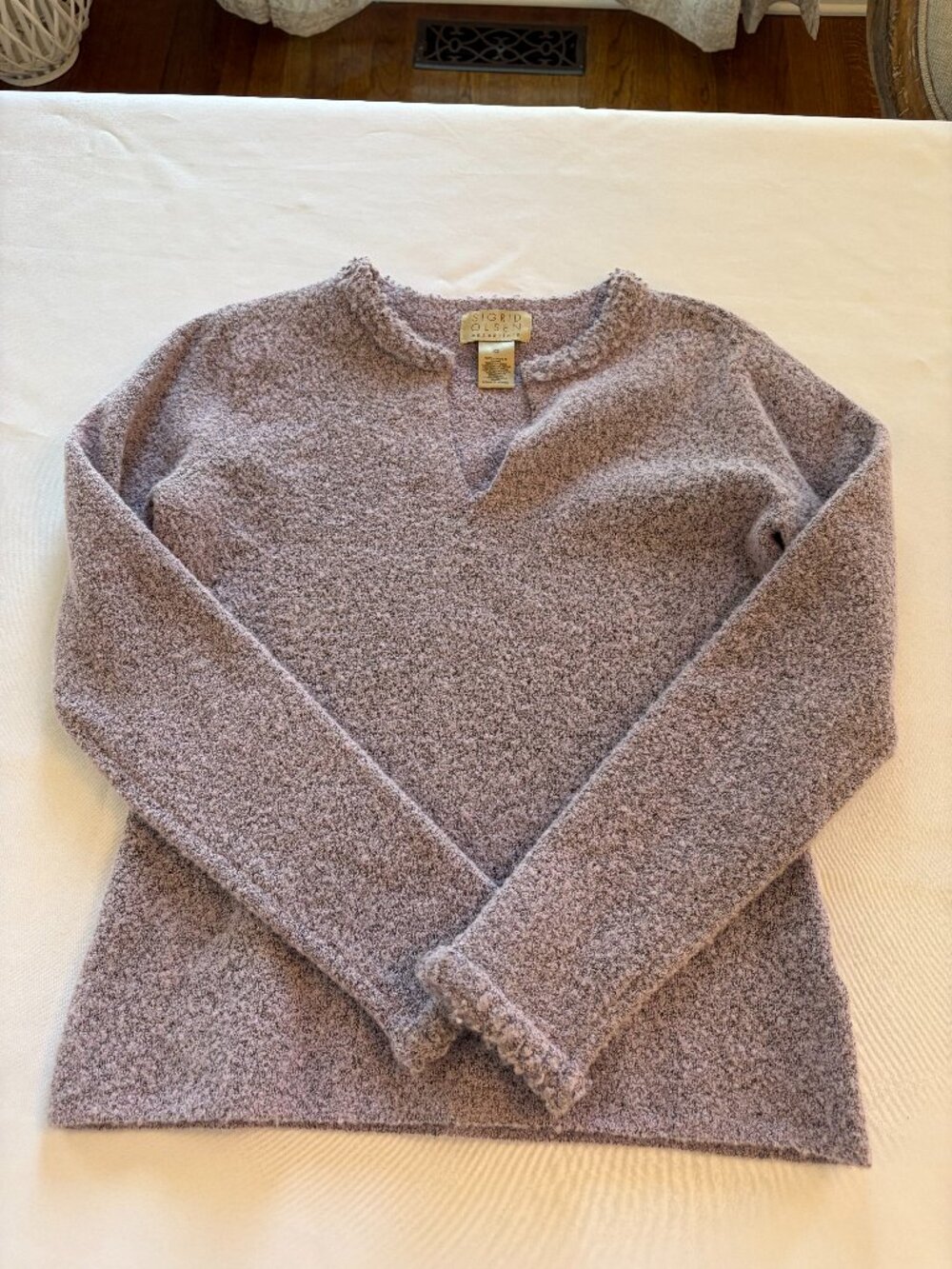 Sigrid Olsen Lavender V Neck XS Sweater